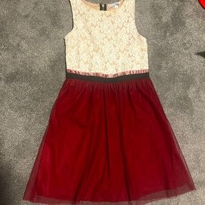Lace and Tulle Knee Length Dress- Size Medium
